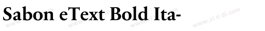 Sabon eText Bold Ita字体转换